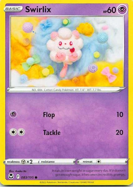 Swirlix - Pokémon Silver Tempest #083/195