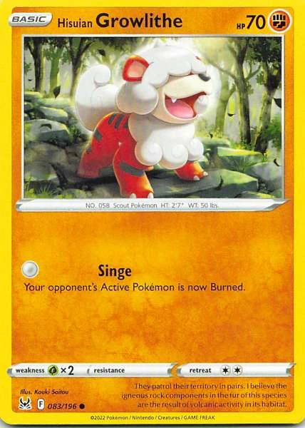 Hisuian Growlithe - Astral Radiance #083/196