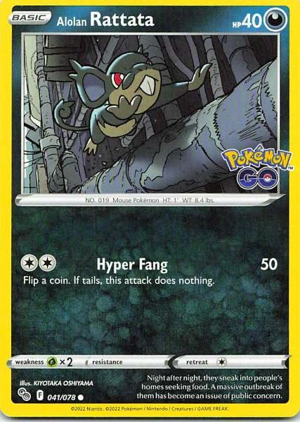 Alolan Rattata - Pokémon GO #041/078