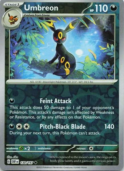 Umbreon - Pokémon Obsidian Flames #130/197
