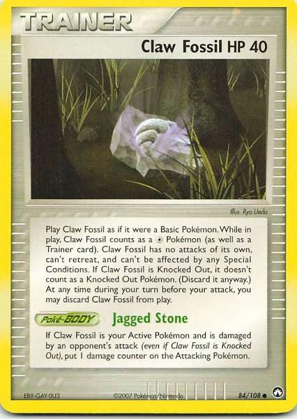 Claw Fossil - Pokémon Mysterious Treasures #84/108