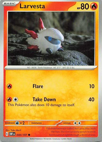 Larvesta - Obsidian Flames #040/197