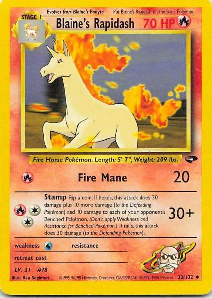 Blaine's Rapidash - Pokémon Gym Challenge #33/132