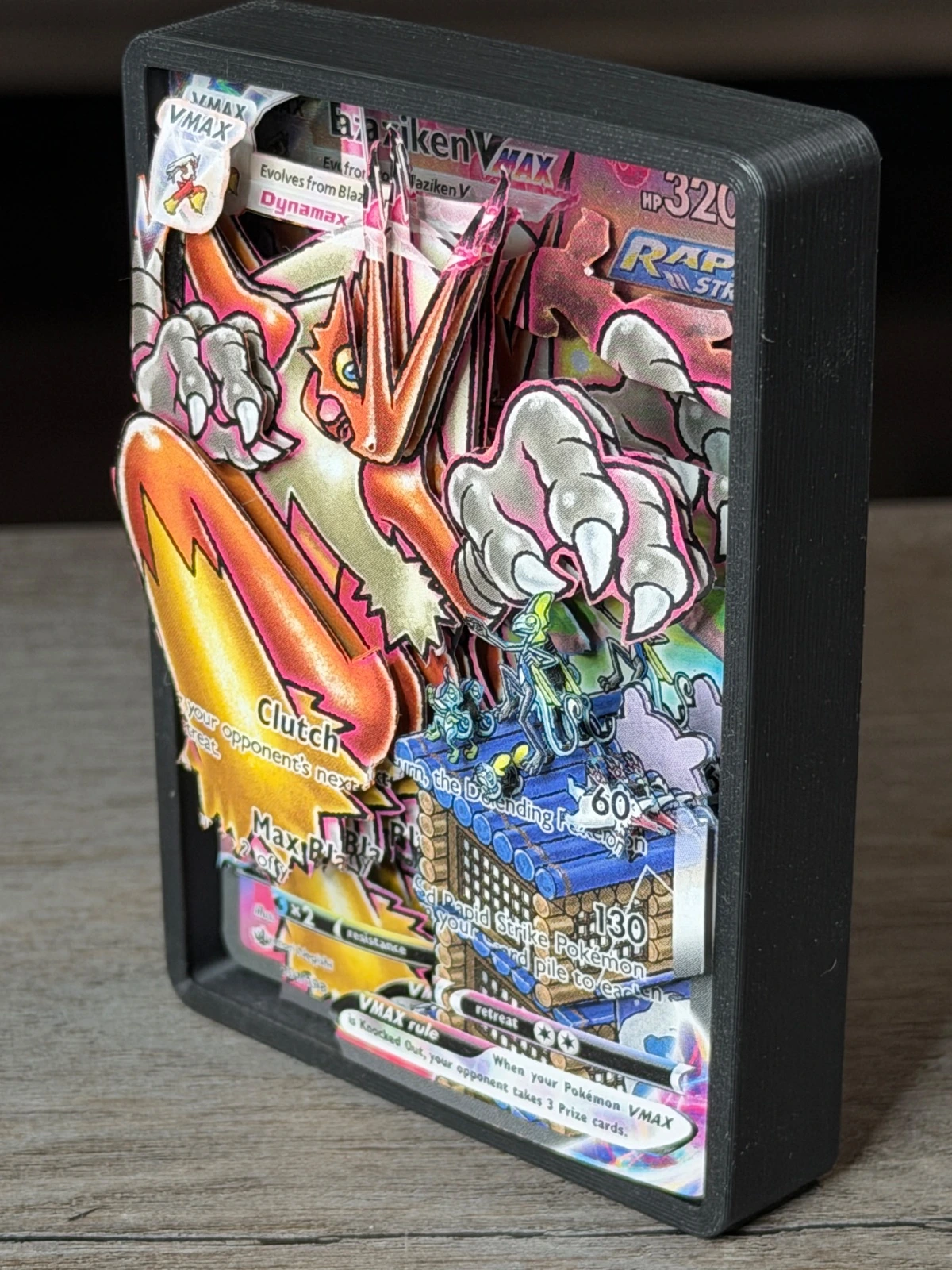 1:1 Custom made 3-D Blaziken Vmax shadow box