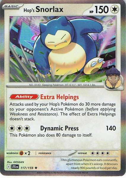 Hop's Snorlax - Pokémon #117/159