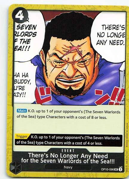 There's No Longer Any Need for the Seven Warlords of the Sea!!! - One Piece Card Game #OP10-096