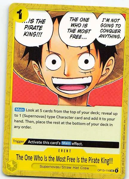 The One Who Is the Most Free Is the Pirate King!!! - Awakening of the New Era #OP13-116
