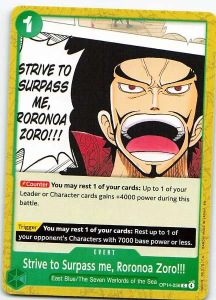 Strive to Surpass me, Roronoa Zoro!!! - 500 Years in the Future #OP14-036