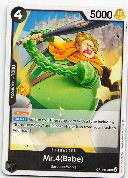 Mr.4(Babe) - ONE PIECE CARD GAME #OP14-093