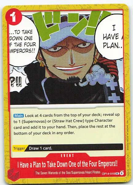 I Have a Plan to Take Down One of the Four Emperors!! - ONE PIECE CARD GAME #OP14-019