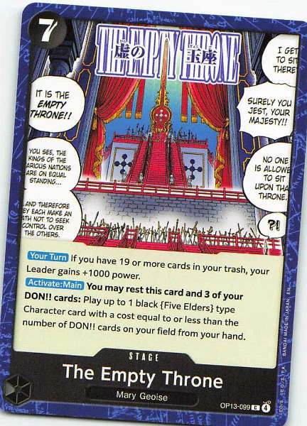 The Empty Throne - Wings of the Captain #OP13-099