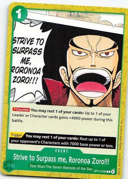 Strive to Surpass me, Roronoa Zoro!!! - 2D Future #OP14-036