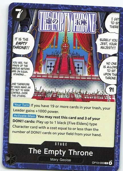 The Empty Throne - Two Legends #OP13-099