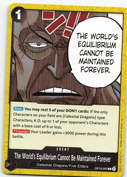 The World's Equilibrium Cannot Be Maintained Forever - Wings of the Captain #OP13-097