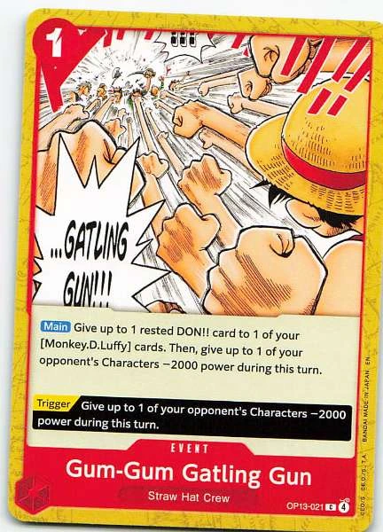 Gum-Gum Gatling Gun - One Piece Card Game #OP13-021