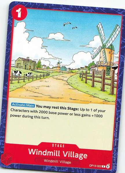 Windmill Village - Wings of the Captain #OP13-022