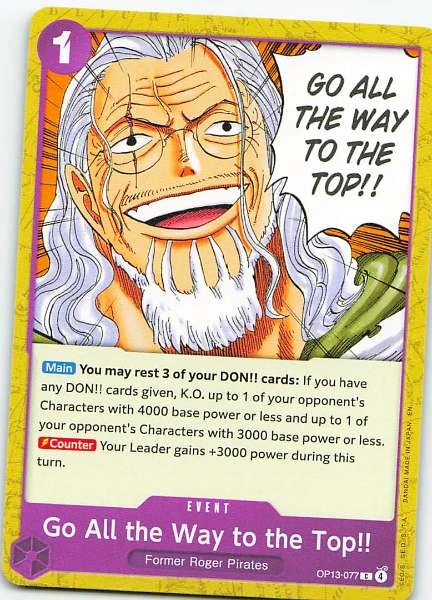 Go All the Way to the Top!! - One Piece Card Game: Future of the Straw Hat Crew #OP13-077