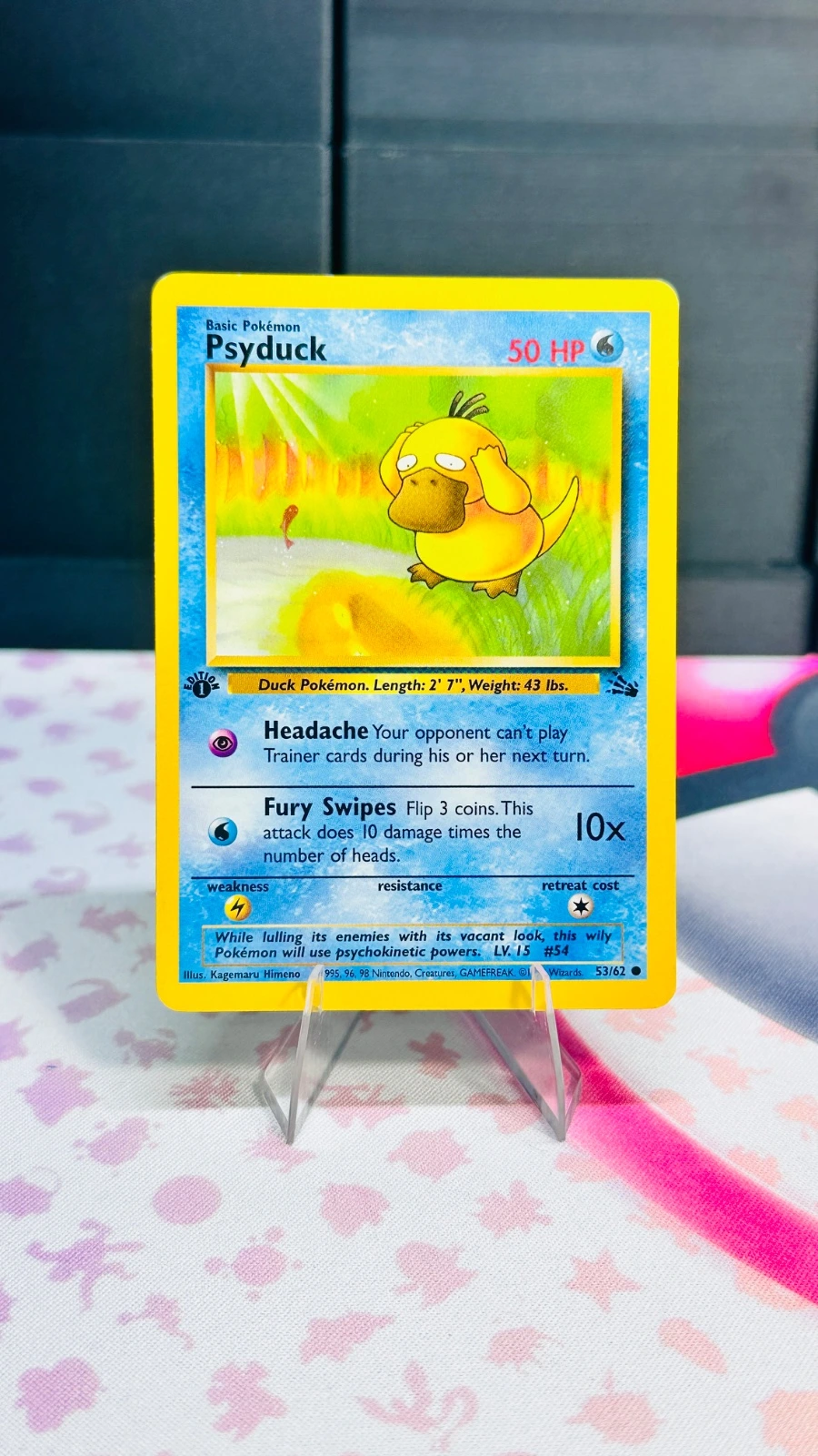 1st Edition Psyduck - Fossil
