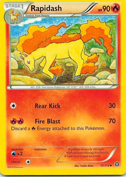 Rapidash - Pokémon XY—Steam Siege #17/114