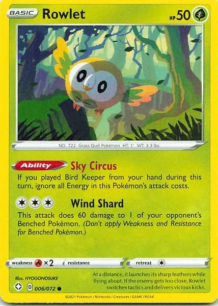 Rowlet - Pokémon #006/072