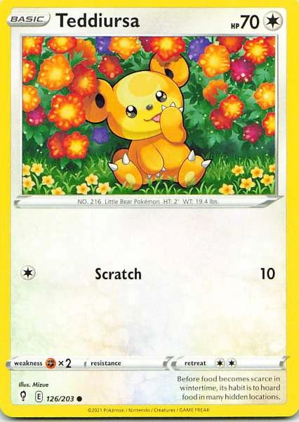 Teddiursa - Evolving Skies #126/203