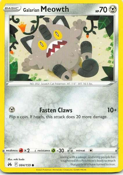 Galarian Meowth - Crown Zenith #084/159