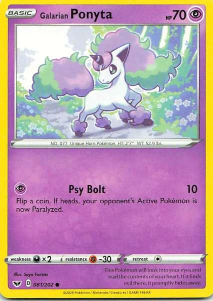 Galarian Ponyta - Pokémon Sword & Shield Base Set #081/202