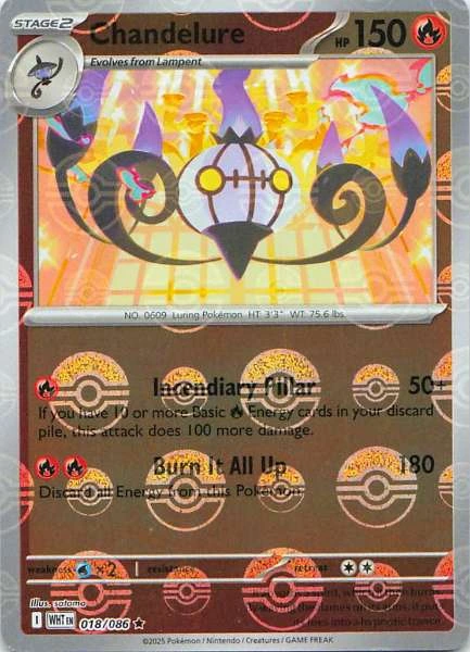 Chandelure Pokeball Pattern - Pokémon White Flare #018/086