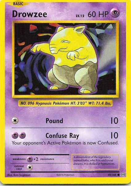 Drowzee - Pokémon Evolutions #49/108