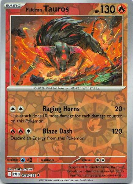 Paldean Tauros - Scarlet & Violet #028/193