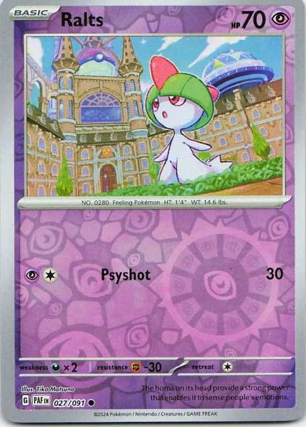 Ralts - Pokémon Paldean Fates #027/091
