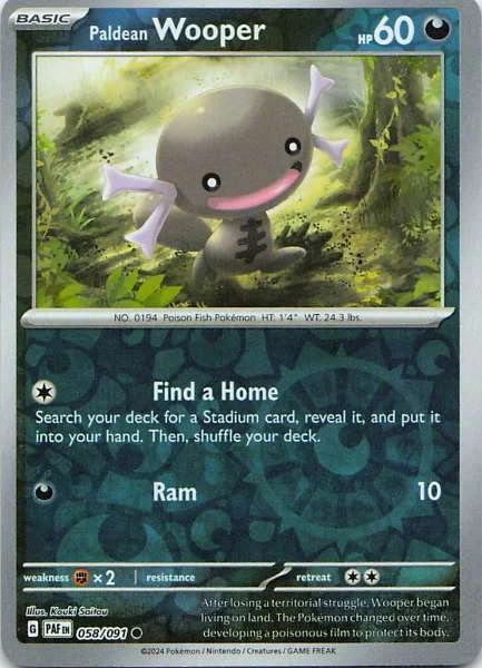 Paldean Wooper - Paldean Fates #058/091