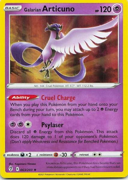 Galarian Articuno - Chilling Reign #063/203