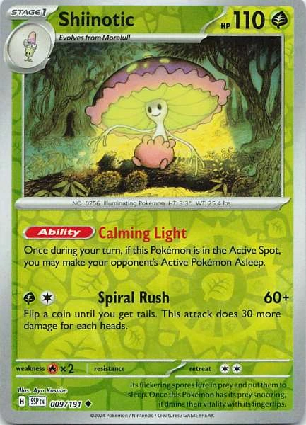 Shiinotic - Pokémon SV08: Surging Sparks #009/191