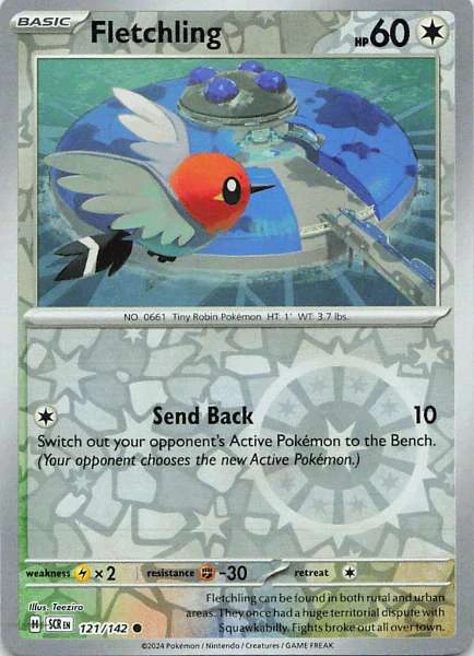 Fletchling Reverse Holo - Stellar Crown #121/142