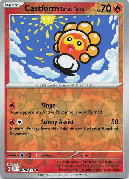 Castform Sunny Form - Stellar Crown #020/191
