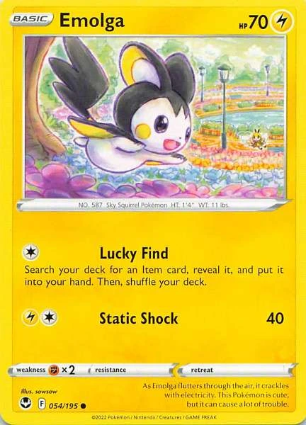 Emolga - Sword & Shield: Silver Tempest #054/195
