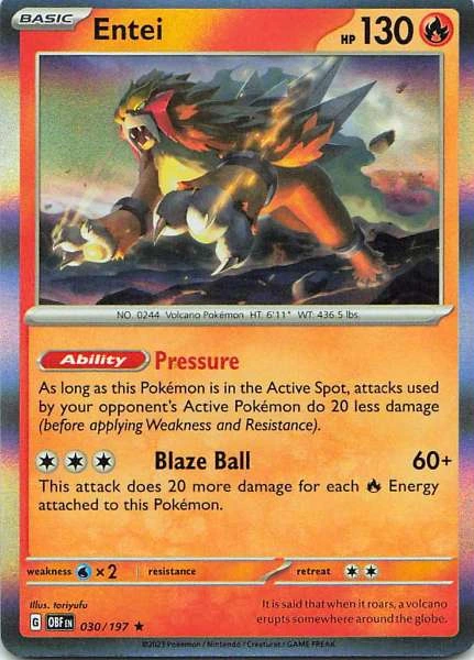 Entei - Obsidian Flames #030/197