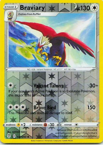 Braviary - Sword & Shield—Evolving Skies #137/203
