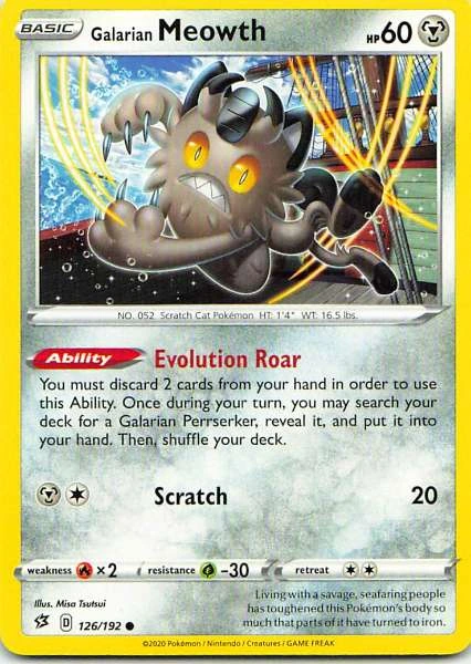 Galarian Meowth - Rebel Clash #126/192