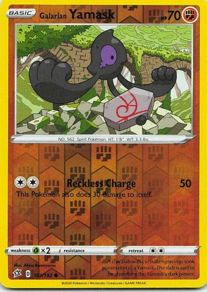 Galarian Yamask - Rebel Clash #107/192