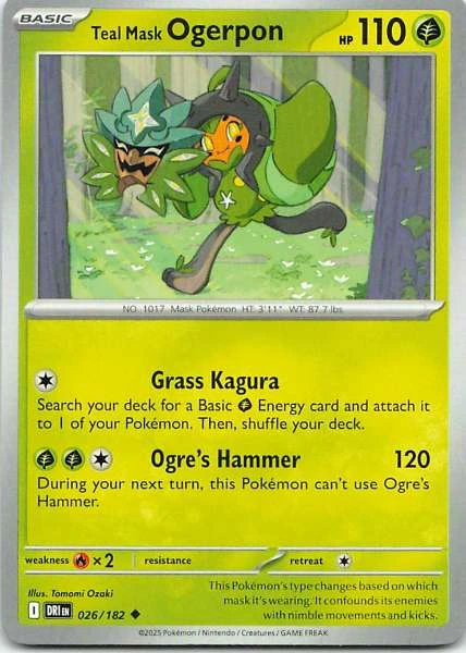 Teal Mask Ogerpon - Pokémon #026/182