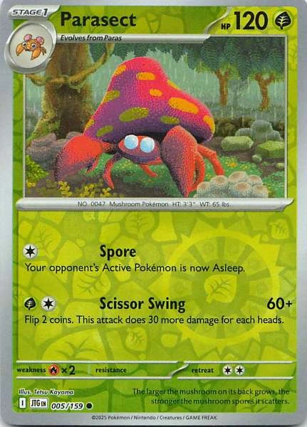 Parasect - Pokémon Scarlet & Violet: Journey Together #005/159