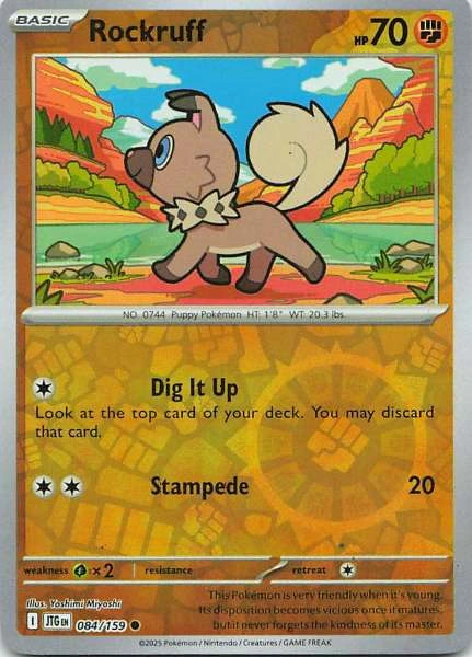 Rockruff Reverse Holo - Scarlet & Violet: Journey Together #084/159