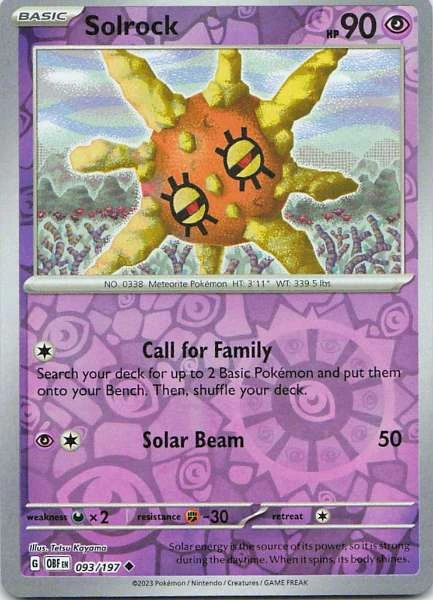 Solrock - Obsidian Flames #093/197