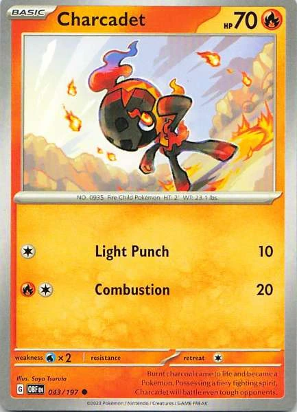 Charcadet - Obsidian Flames #043/197