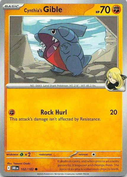 Cynthia's Gible - DRI #102/182