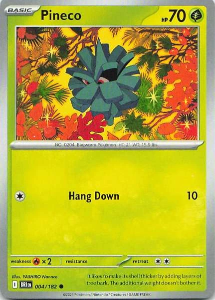 Pineco - Scarlet & Violet: Destined Rivals #004/182