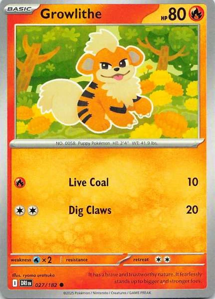 Growlithe - Pokémon Scarlet & Violet: Destined Rivals #027/182