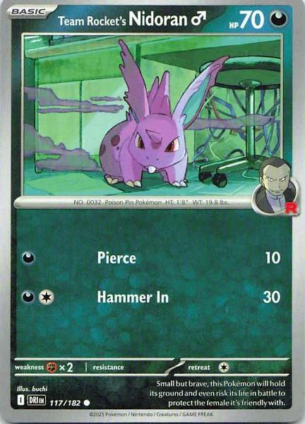 Team Rocket's Nidoran♂ - Pokémon SV10: Destined Rivals #117/182